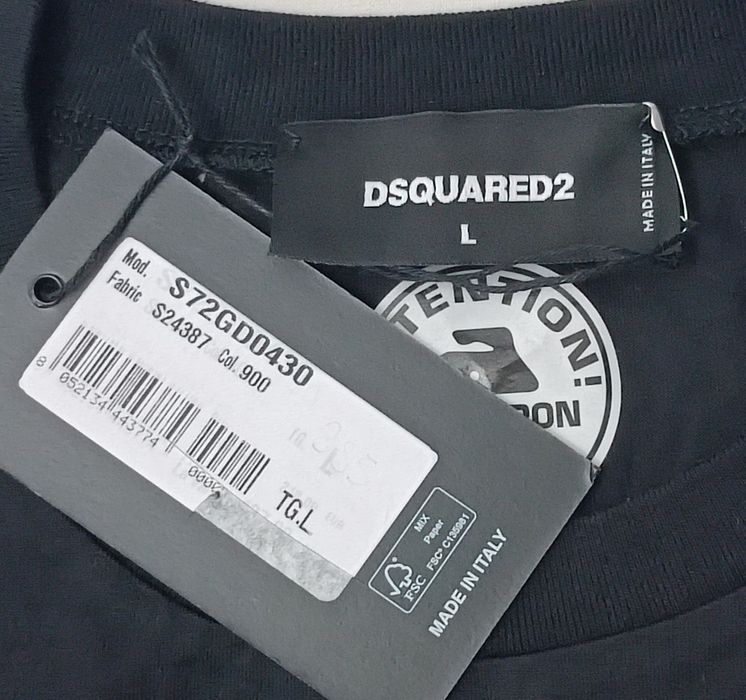 Dsquared2 Back On The Planet Tee оригинална тениска L памучна фланелка