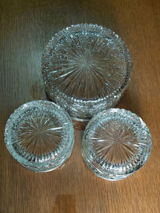 Хрусталь Вазы с мельхиоровым ободком