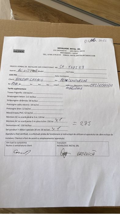 Montaj aer conditionat (Firmă autorizată)