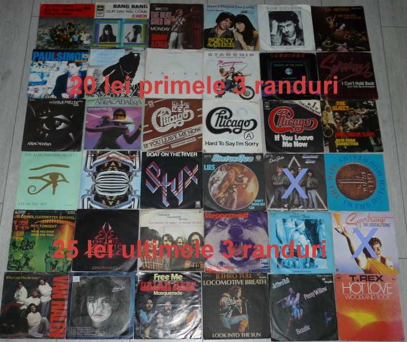 Vinil single 7" Queen,George Michael,Roxette,sandra,Wham,Kiss,rock
