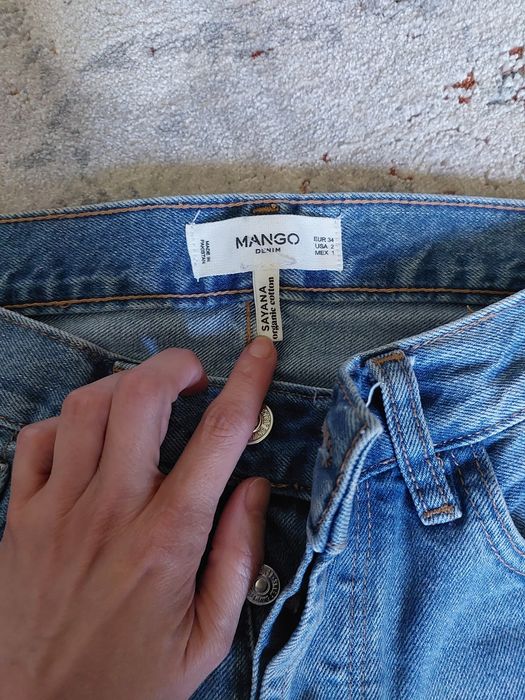 Джинсы mango укороченные