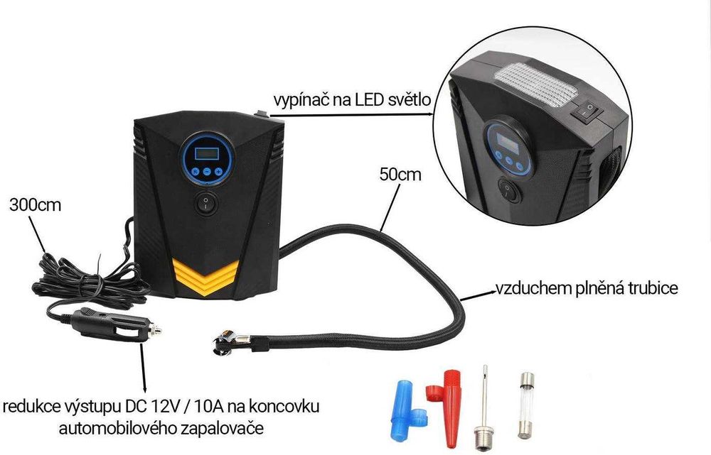Качествен Дигитален Компресор за гуми в куфар с инструменти