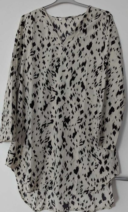 Rochie animal print alb-negru - L - produs nou