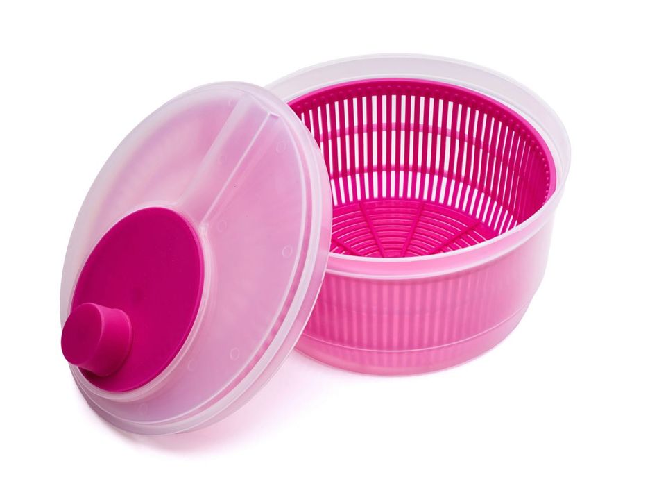 Цедка с купа за измиване на салата VANORA HOME, 20.5 см, Розова