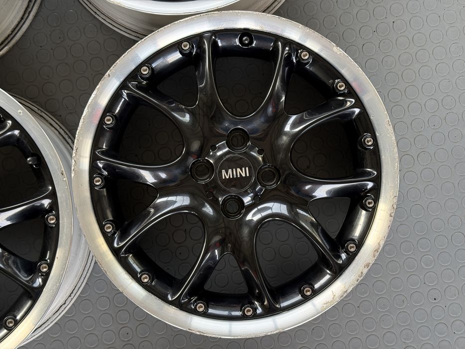 4бр. ОТЛИЧНИ ДВУКОМПОНЕНТНИ 17” ДЖАНТИ *RONAL R98* 4х100 за -MINI/MG/други- 7Jx17H2, ET48