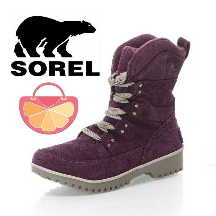 %ПРОМО%до31.12!SOREL № 35/36 – Дамски непромокаеми боти от ест. велур
