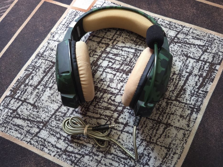 Casti gaming Trust GXT 322C, Green camouflage
