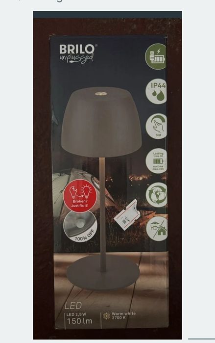 Lampa de Lumina pentru cina. pe USB c reincarcabila tine 24 h c noua in cutie