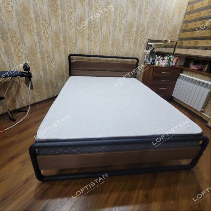 Кровать MILLENIUM Лофт стиль Temir krovat Металл кравать Лофт спальни