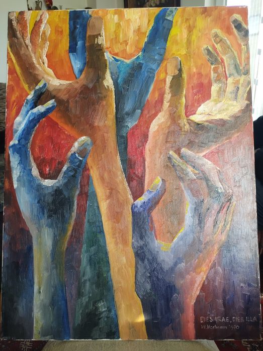 Pictura in ulei pe panza W. Hartmann " Speranta " 1