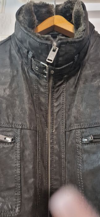 Geaca piele imblanita barbati