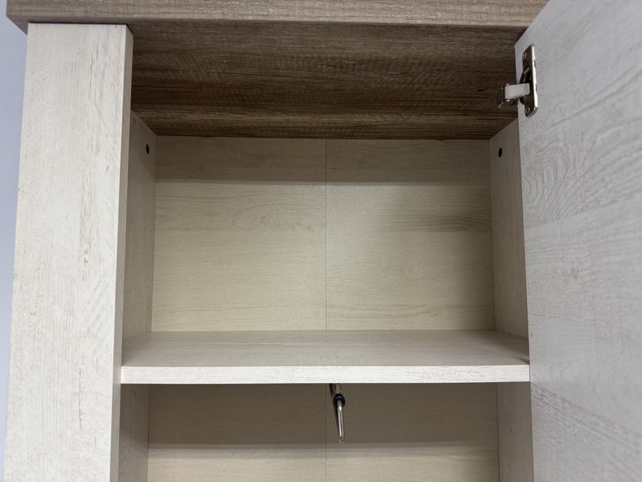 НАМАЛЕН Гардероб за антре/офис/хол - бял бор/античен дъб