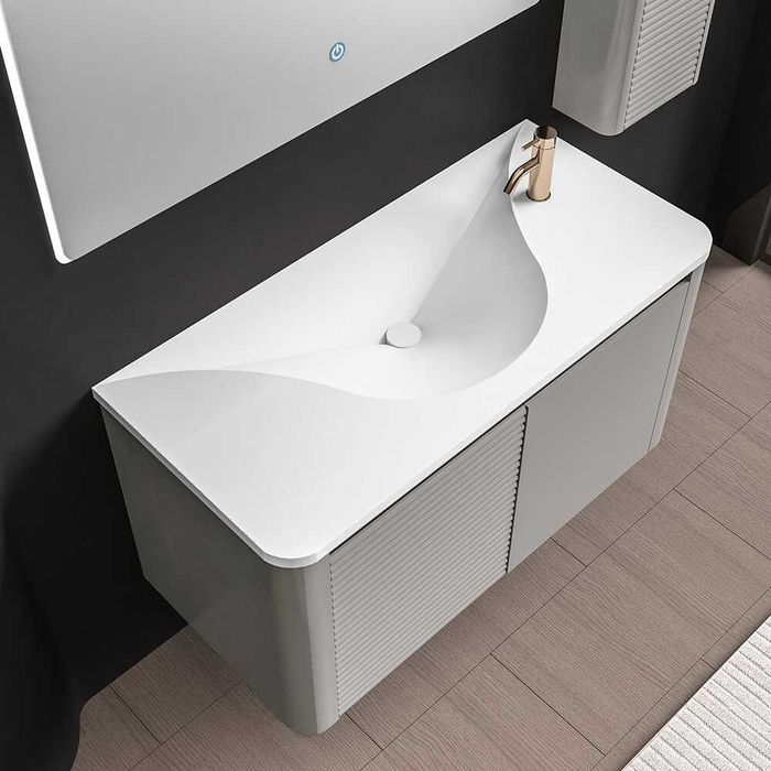 PVC шкаф за баня с мивка AURA LATTE 90 см