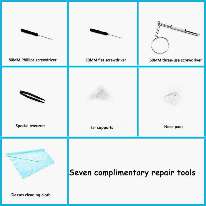 Trusa completa pentru reparatii ochelari
