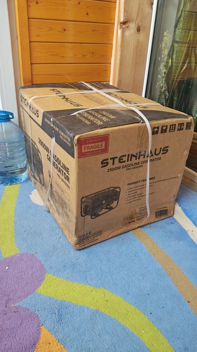 Generator curent electric Steinhaus PRO-GEN2900, 2900 W cu stabilizator de tensiune, benzina, autonomie 10h