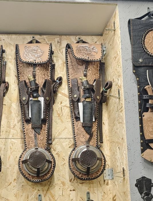 Шашлычные набор из кожи Премиум