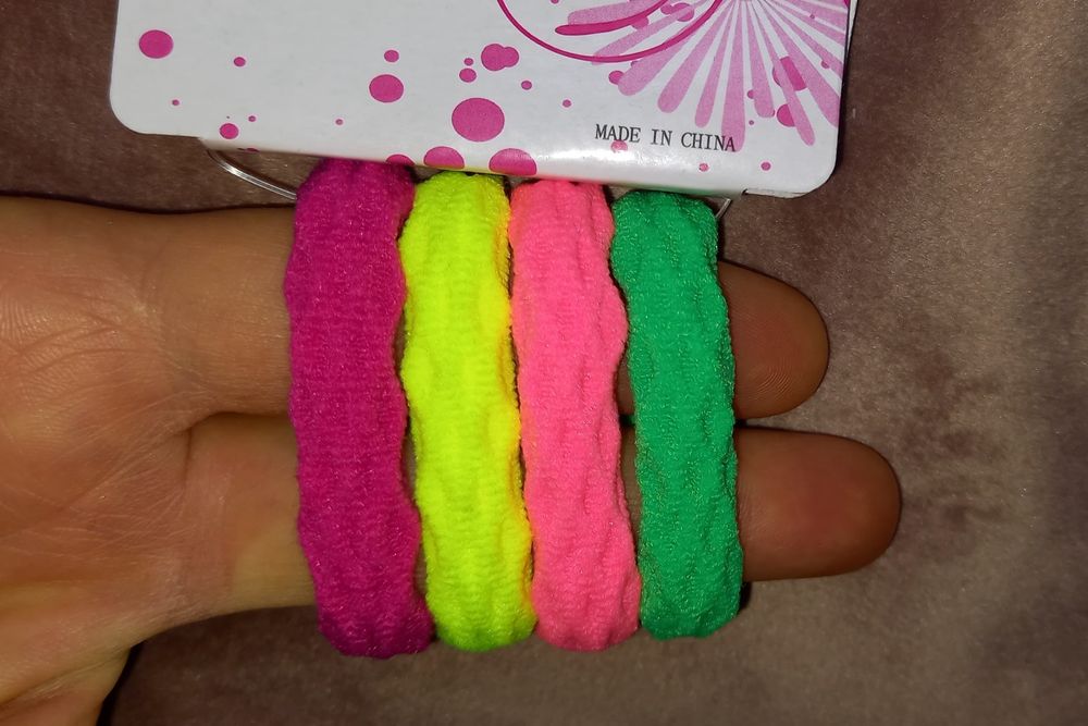 ЯРКИ, НЕОНОВИ ластици за коса - 17 ст./бр.