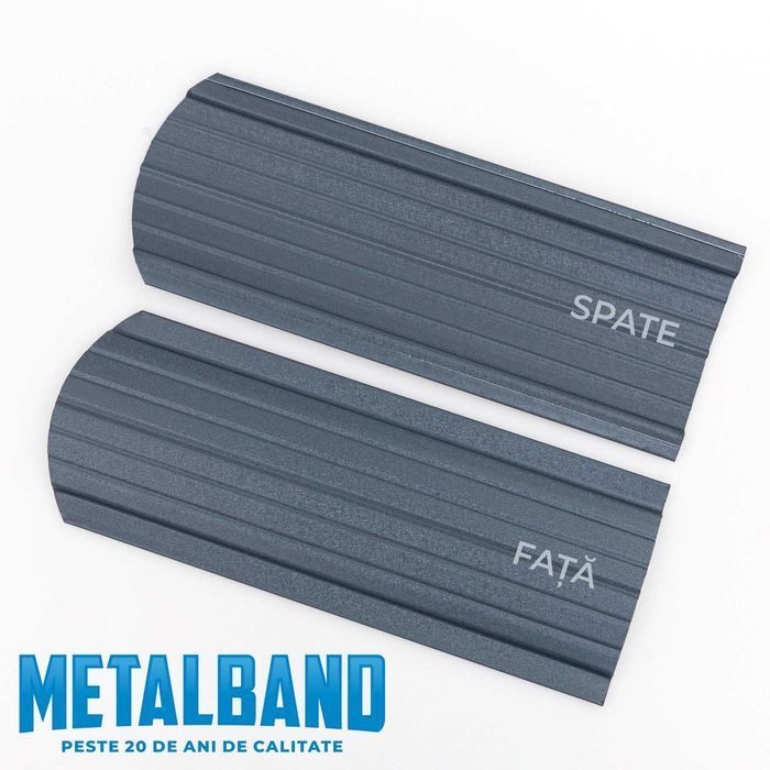 Sipca metalica vopsita mat maro ciocolatiu, caramiziu si gri de 0,45mm