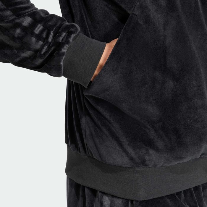 adidas men VELOUR HALF ZIP Track Top