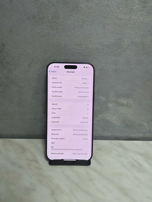 iPhone 16 Pro Max 256GB Bmg Amanet 97760