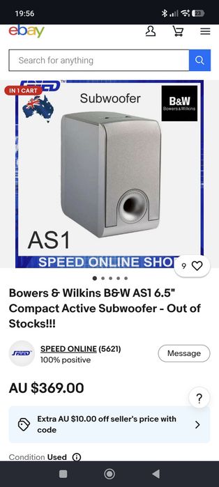 Subwoofer Activ B&W Bowers &Wilkins AS1