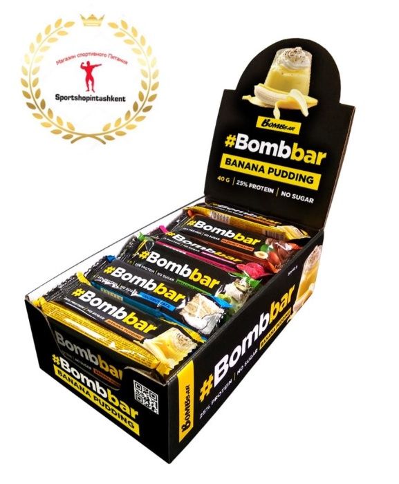 Протеиновые батончики BombBar - 20 грамм протеина в каждом батончике!