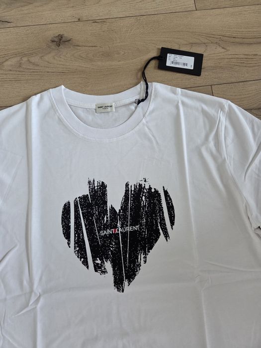 Tricou alb  model Saint Laurent