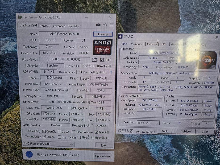 Unitate PC Gaming Ryzen 5 3600 video 8GB RX 5700 16GB RAM M2
