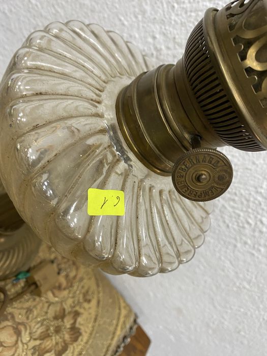 Френска газена лампа с месингова основа