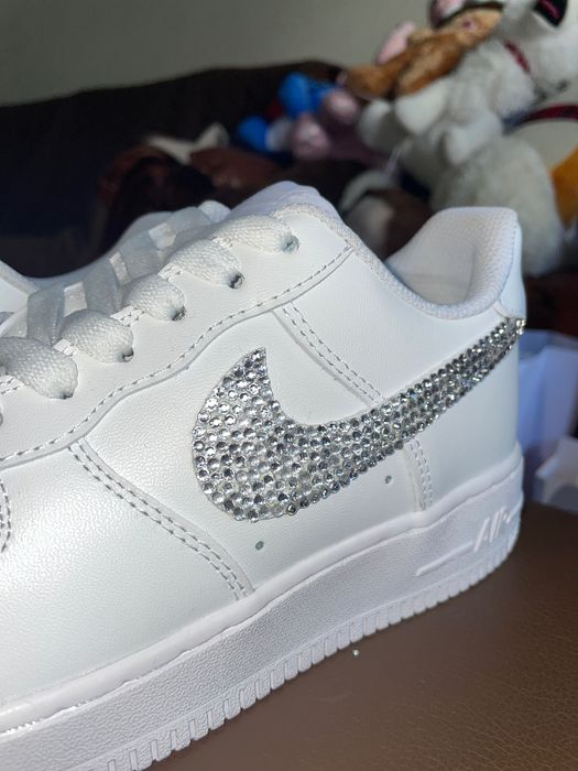 Nike Air Force 1 - white + rhinestones