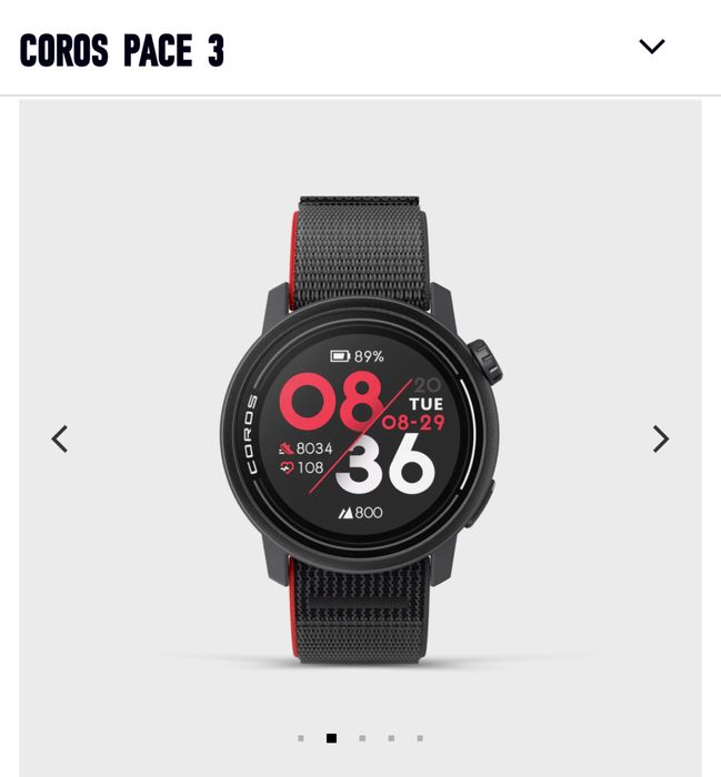 Coros pace 3 black white