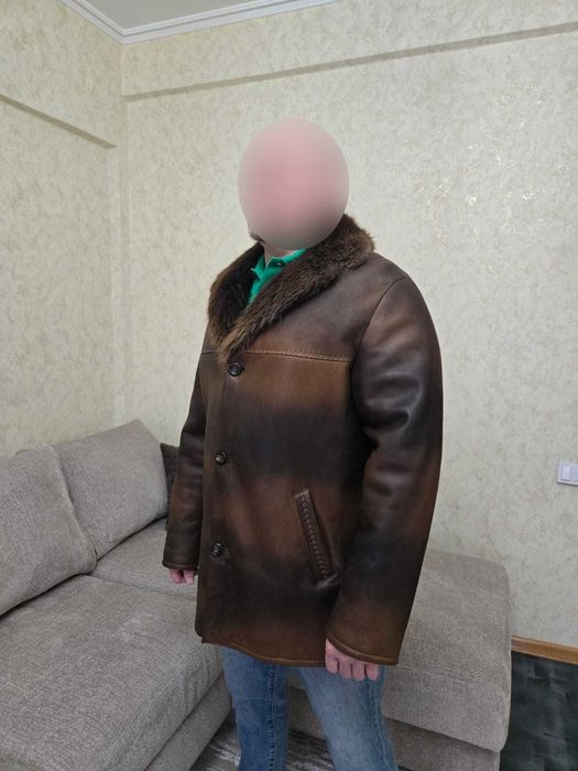 Дублёнка кожаная мужская