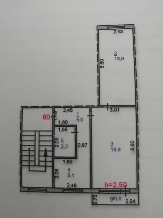 Продам 2 комнатную квартиру, район Айгуль.