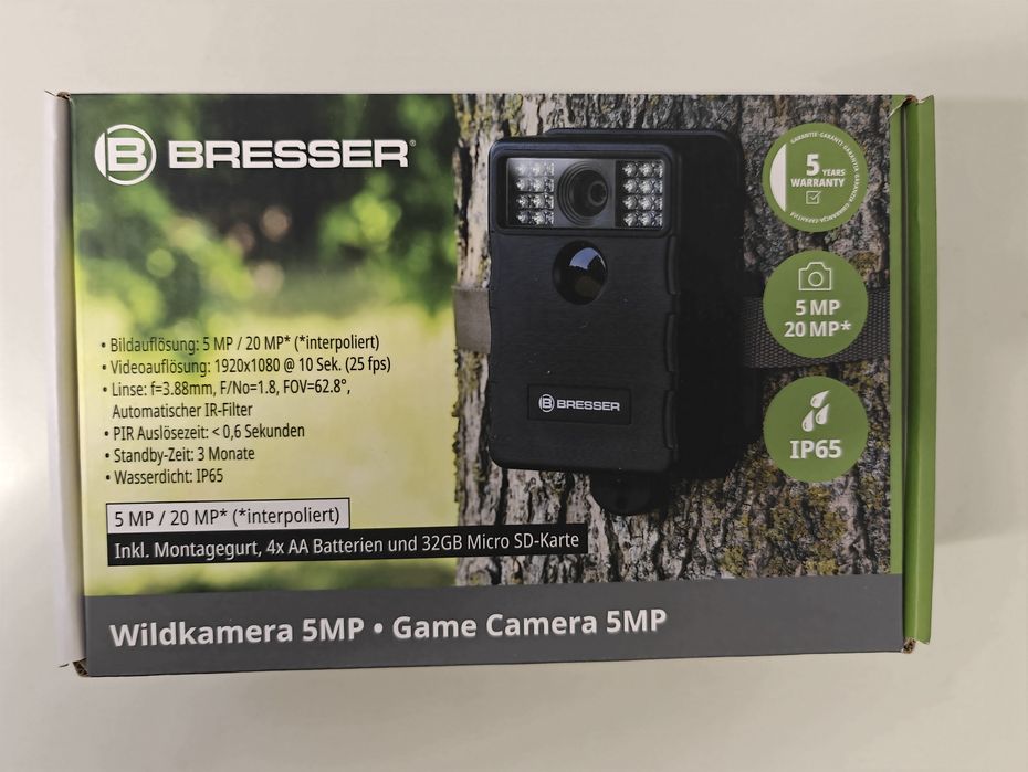 Camera vânătoare BRESSER 5MP sigilat vânat înregistrare audio video