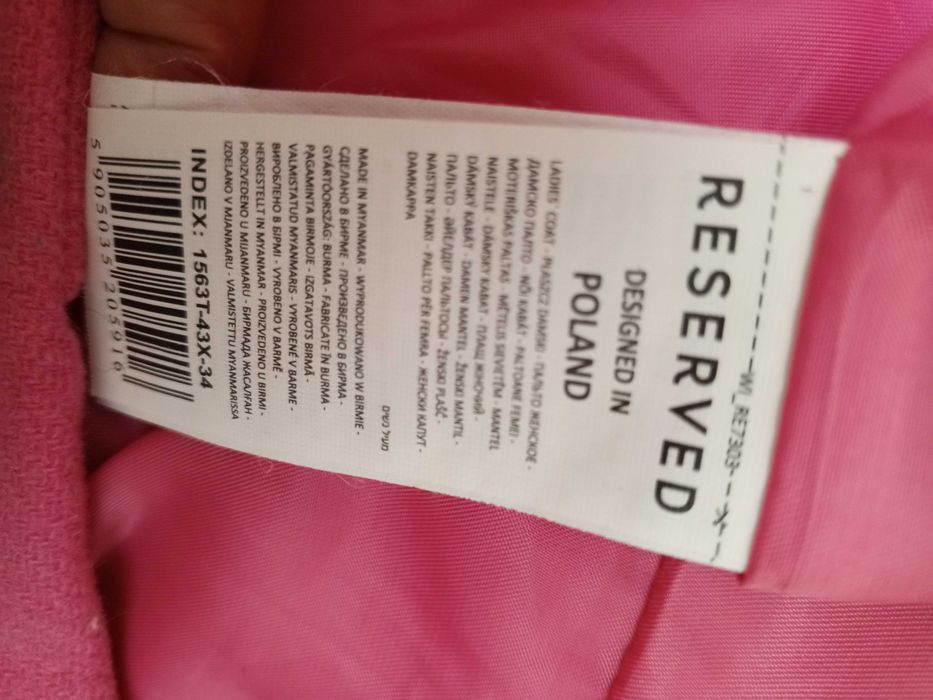 Пальто розовое кашемировое польское