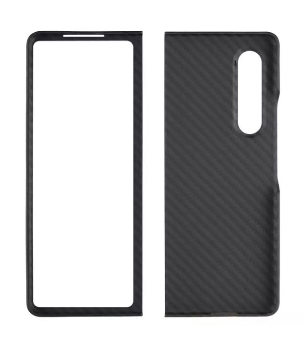 Husa Ultra Slim Neagra Din Fibra de Carbon Samsung Z Flip Fold 3 4 5 6
