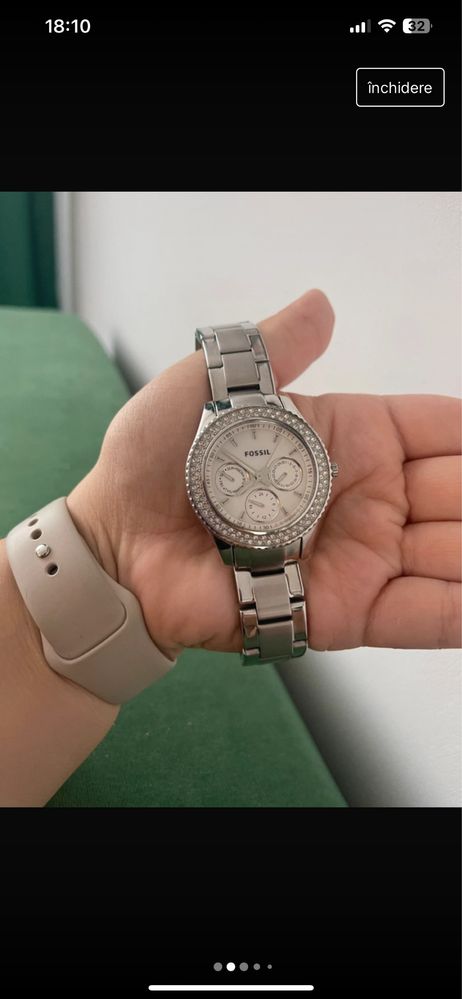 Ceas Fossil Stella ES2860 Argintiu cu folie pe ecran Bucuresti Sectorul 6 OLX.ro