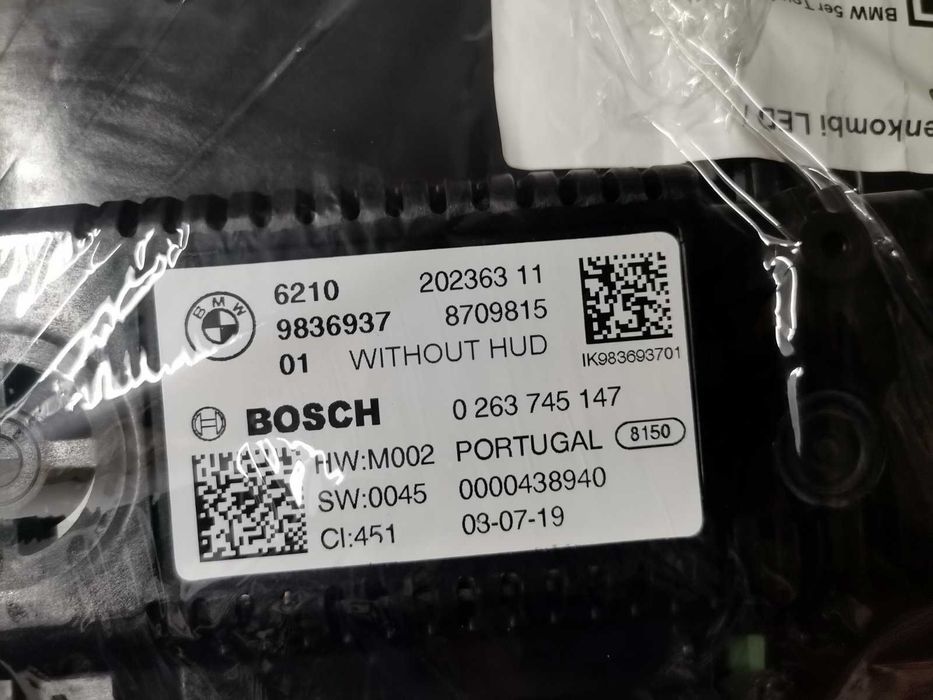9836937 BMW Full Led Live MGU Cluster Километраж без HUD