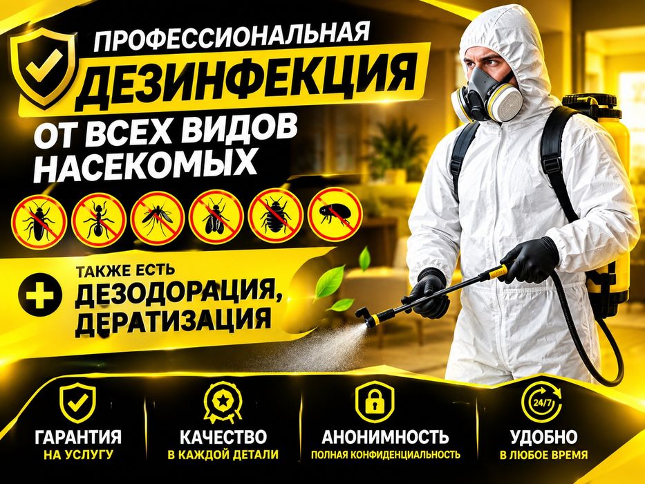 Уничтожение клопов, тараканов, крыс. Дезинфекция грызунов, мышей,крыс