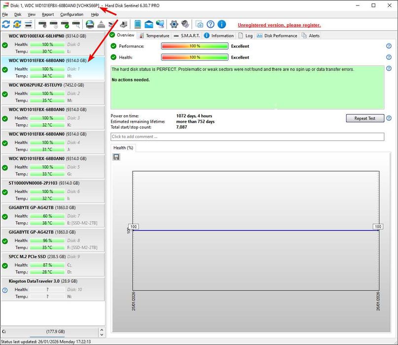 7бр. HDD Western Digital Red Plus 10TB до 2г. гаранция