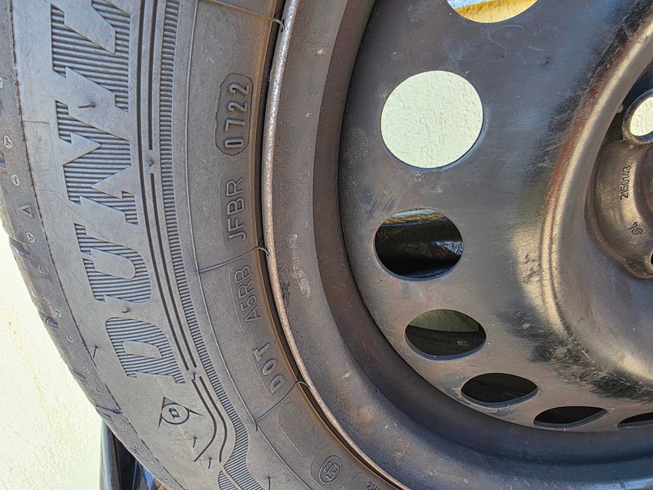 4 Roti de vara, janta tabla otel, 6Jx15 h2 15 inch,4x100, cu Anvelopa Continental si Dunlop
