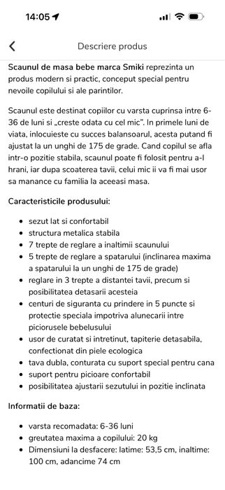 Scaun de masa smyk , bej