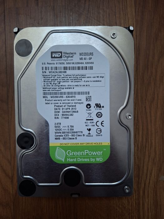 Hard disk 2 tb Western Digital