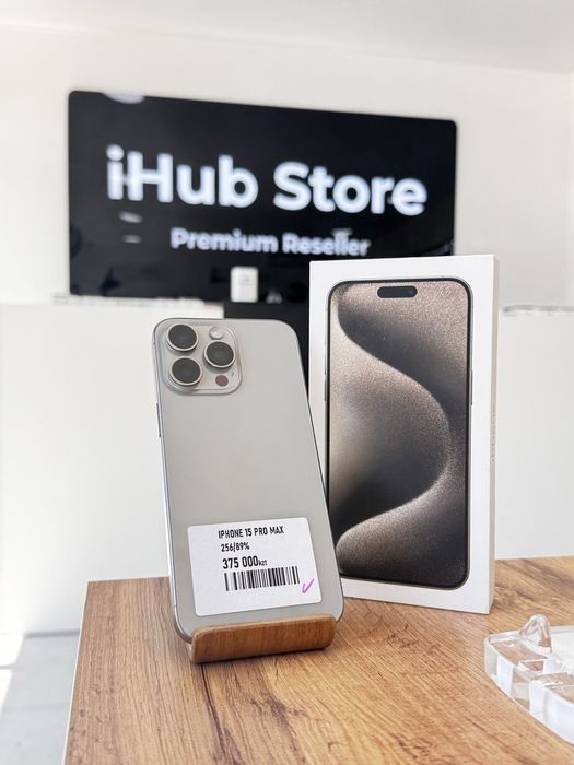 Айфон15ПроМакс•256гб/89%сұр(титан)