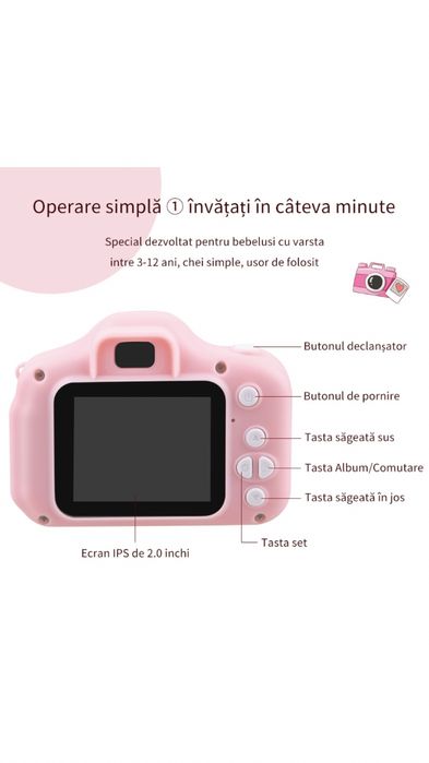 Camera foto digitala Blasko, pentru copii, functie foto/video, Ful