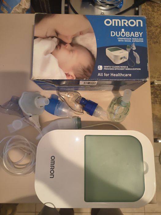 Aparat aerosoli OMRON DuoBaby, cu aspirator nazal, pentru bebelusi