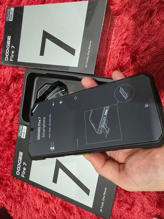 -Dooge Fire 7 Nou Rezistent pt munca Sigilat 256Gb 4Ram+12Ram 0 cicluri incarcare Sigilat Black Bat: 100% cutia sigilata completa Pret FIX