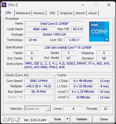Процессор i5 12400f