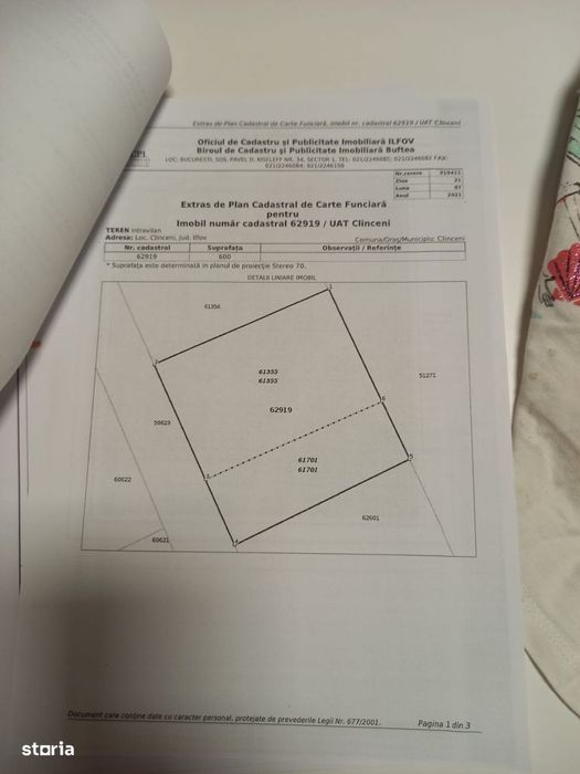 Clinceni Ortansei  Teren 600 mp, Deschidere deosebită 25 ml