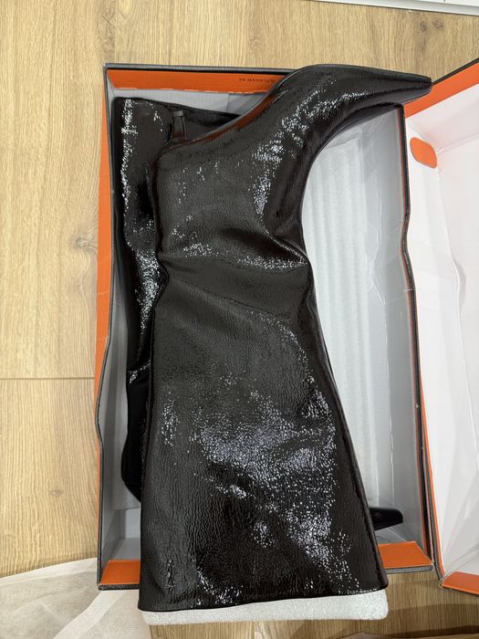 Сапоги сапожки лаковая кожа